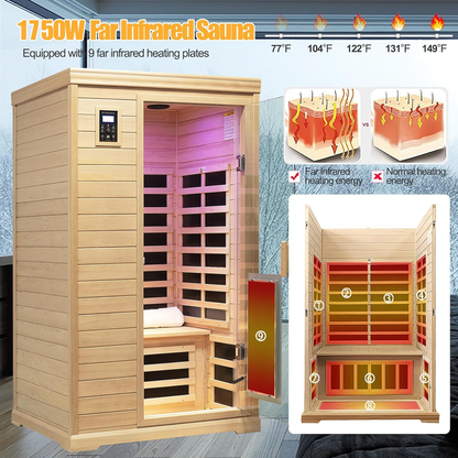 2-Person Canadian Hemlock Infrared Sauna