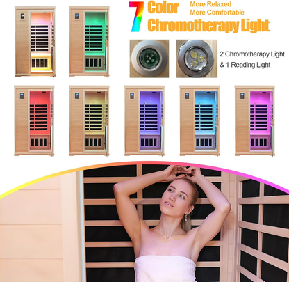 2-Person Canadian Hemlock Infrared Sauna
