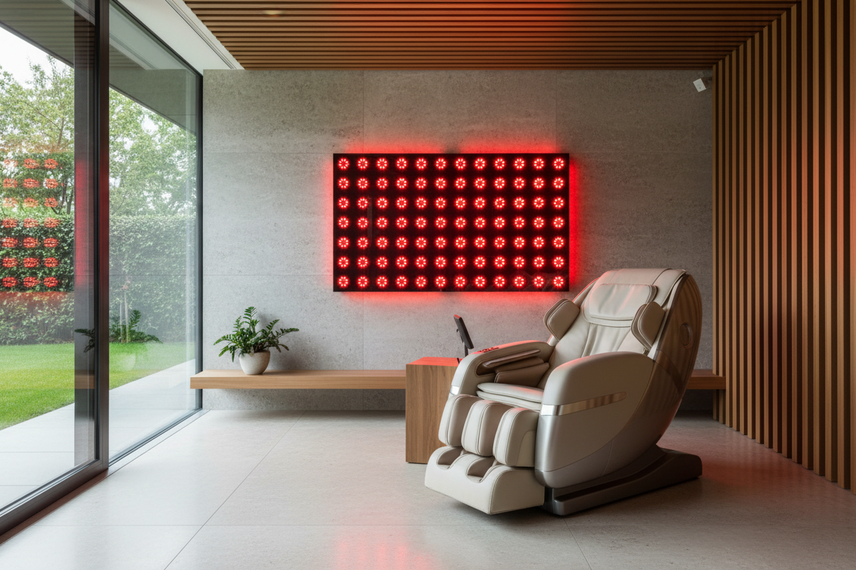 Slideshow Image 2 - Massage Chair + Red Light Panel